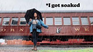 I Rode The SKUNK TRAIN In A Downpour *not ideal*