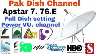 Apstar.7 76.E Full Dish settings And Power UV Channel list