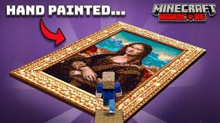 I HAND PAINTED the MONA LISA in Minecraft Hardcore