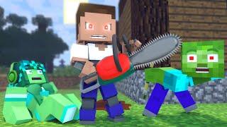 Minecraft Life | Robot-Animatronic vs Zombo | Minecraft Animation | love Zomma and ZomBo