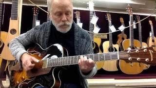 Eastman AR403CE SB Guitar at Gryphon Stringed Instruments | "Winter Wonderland"