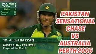 Pakistan Sensational chase against Australia at Perth 2005 | Abdul Razzaq Match Winning Innings |