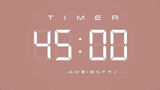 45 Min Digital Timer with Ambient Music & Simple Beeps 