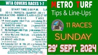 MMTCI LIVE RACING TIPS FOR SUNDAY SEPTEMBER 29, 2024 | 2:00 PM START  | 7 RACES