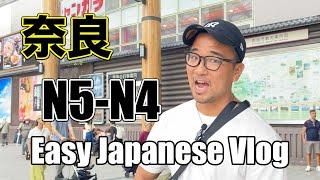 【N5-N4】奈良Nara - Easy Japanese Vlog / Japanese listening practice