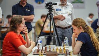 Fiona Sieber gegen Josefine Heinemann - Deutsche Blitz-Einzelmeisterschaft der Frauen 2023