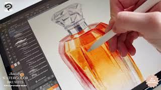 Clip Studio Paint Realistic Watercolor Brushes / Digital Watercolor Brushes CSP