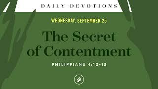 The Secret of Contentment – Daily Devotional