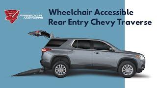 Demo of Accessible Chevrolet Traverse SUV with 35"  Ramp | Freedom Motors USA