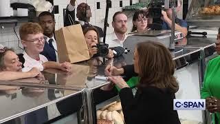 Kamala Harris visits Famous 4th Street Delicatessen in Philadelphia - FULL VIDEO (10-23-2024)