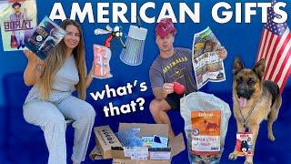 Unboxing CRAZY American Gifts: Our Reactions! 