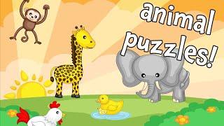 ULTIMATE Wild and Farm Animal Puzzle Game! | Animal Games for Children|  Kids Learning Videos