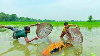 Unique Fishing Videos || Little Boys Catching Fish By Bamboo Tools Polo In The Village Bill 