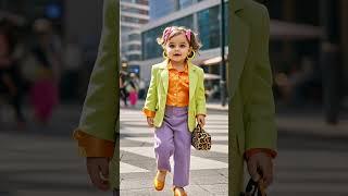 Mini Fashion Queen: Stylish Toddler Rocks Mommy-Inspired Outfits!#aibaby  #aibabayfashionshow