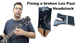 Repairing a Nasty Headstock Break on a Gibson Les Paul - Full Timelapse Video