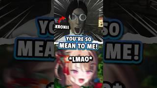 Gigi cannot stop laughing at Kronii's in-game character...
