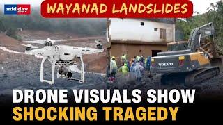 Wayanad Landslides: Drone camera captures visuals of the tragedy aftermath, search and rescue on