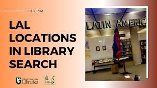 LAL Locations in Library Search - Tutorial