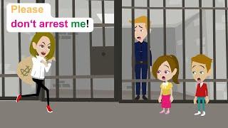 Ella helps Mr John who is arrested - Funny English Animated Story - Ella English