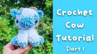 Crochet Cow Tutorial - Free Crochet Pattern Amigurumi How To Part 1