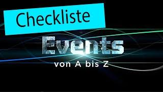 Eventmanagement #1 Die Checkliste