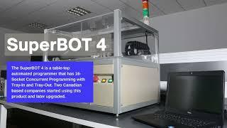 Xeltek SuperBOT 4: Ready to use automated IC programmer with a built in vacuum generator.