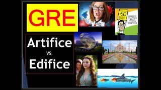 Artifice Meaning | Edifice Meaning | confusing GRE words | #gre vocabulary | #artifice #edifice