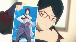 Sarada makes fun of Sasuke's outfit!