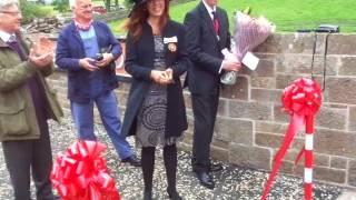 the South Tynedale Railway, she's Cut Red Ribbon on at the New Railway Station - 'SLAGGYFORD'