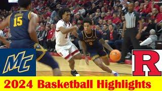 Merrimack vs #24 Rutgers Basketball Game Highlights 11 20 2024