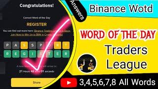 Binance Word Of The Day | Traders League WOTD Answers