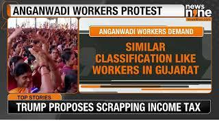 Bengaluru | 3,500 Anganwadi Workers from Dakshina Kannada Join Bengaluru Chalo Protest | News9