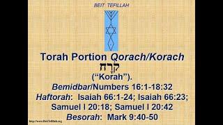 Midrash on Torah Portion Qorach/Korach, 7/6/2024