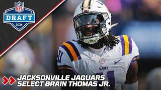 Jacksonville Jaguars Select WR Brian Thomas Jr. | 2024 NFL Draft | PFF