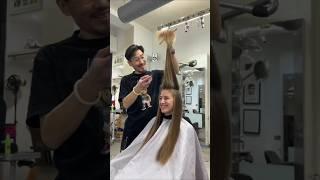 The fastest haircut Cascade /  Самая  быстрая стрижка Каскад #longhair