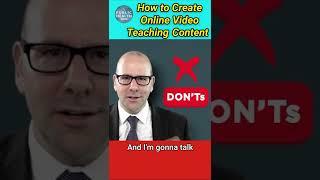 How to Create Online Video Teaching Content #short