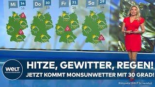 WETTER: In ganz Deutschland herrscht „Hochsommerwetter“! Es wird schwül-heiß mit heftigen Gewittern