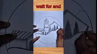 Beautiful Scenery  // Mera Maan pencil drawing easy #art #ytshort