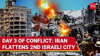 Iran's 100+ Ballistic Missile Barrage DESTROYS 2nd Israeli City | Watch Chilling Footage Of Bat Yam