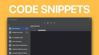 [Xcode 14] - How to create and use Code Snippets!