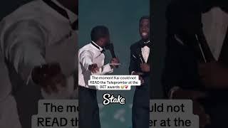 The moment Kai could not READ the Telepromter at the BET awards ️‍🩹#kaicenat #kevinhart