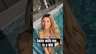 How to swim successfully in a Wig! ‍️ #wigslayer #beautyhacks #hairlosssolution #darlinghair