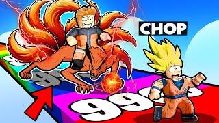 ROBLOX CHOP ESCAPE THE ANIME RACE CLICKER CHALLENGE