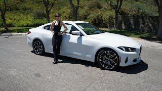 2025 BMW 430i Coupe Review in Alpine White / 19" Wheels / Cognac Interior / BMW Test Drive Review