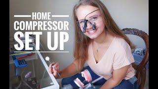 Home compressor set up for bench test || Foreign - trained dentists