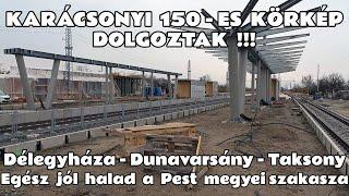 2024.12.24. 150-es vasútvonal, BuBe projekt,  még karácsonykor is dolgoztak. Délegyháza - Taksony