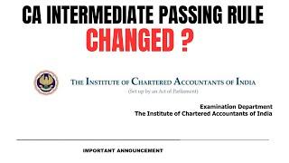 CA Intermediate Passing Rule Changed by ICAI ? | Omg 