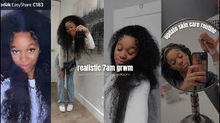 7am high school morning routine + grwm + new hair + new look