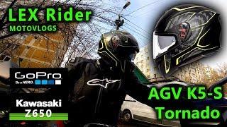 AGV K-5 S E2205 MULTI - TORNADO black yellow fluo motorcycle helmet unboxing unpacking and reveal