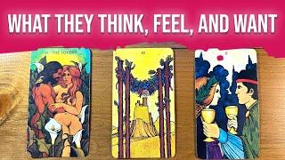 WHAT DO THEY THINK, FEEL, AND WANT?  PICK A CARD TAROT LOVE READING